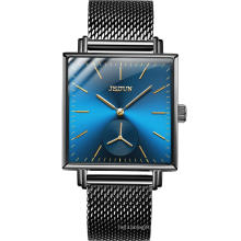 Men Hand Watch Fashion Casual Men Automatic Mechanical WristWatch Mesh Strap Square Case Luxury Watch Men